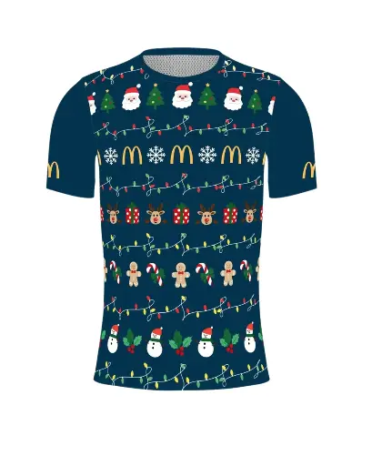 T-SHIRT NOEL BLEU